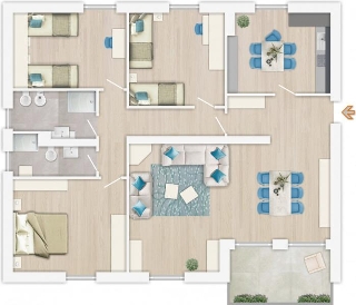 zoom immagine (Appartamento 128 mq, soggiorno, 3 camere, zona Avio - Centro)
