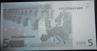 zoom immagine (5 euro Italia serie S 2002 RARA Duisenberg FDS/UNC)